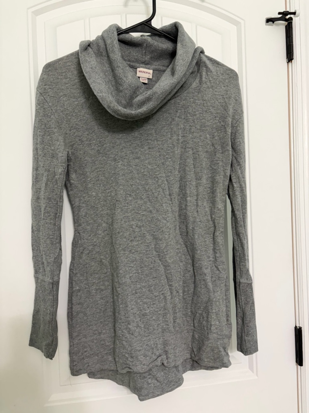 Merona Gray Cowl Neck Long Sleeve Sweater